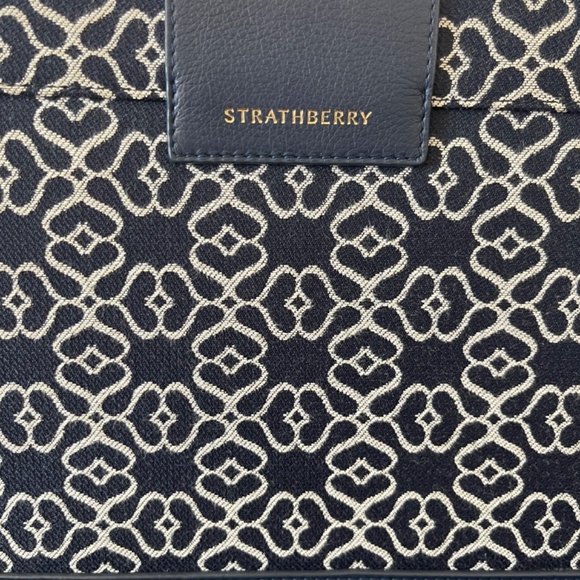 Strathberry Crescent Shoulder Leather & Monogram Bag - Picture 5 of 6